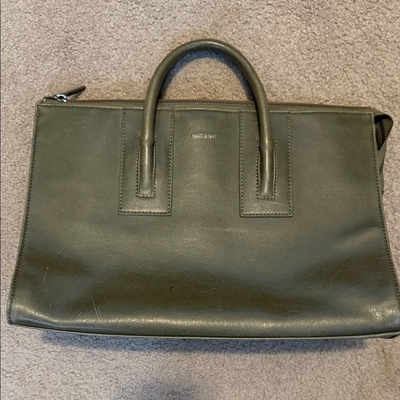 Matt & Nat Handbags - Matt & Nat Forest Green Briefcase